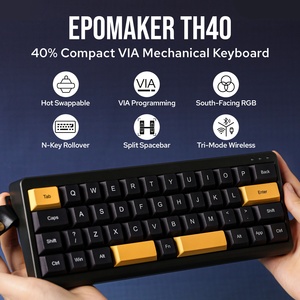 Epomaker-Teclado mecánico TH40 ultra compacto con diseño de 40%, miniteclado inalámbrico azul intercambiable en caliente, portátil - Product Image 3