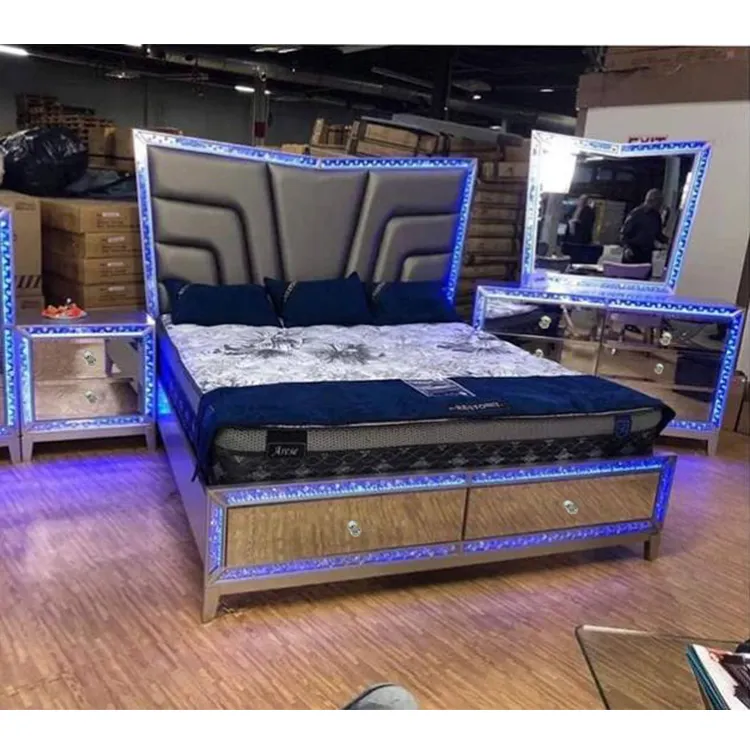 Cabecero de tela doble para muebles del hogar, cama francesa de lujo de respaldo alto, tamaño King, MDF