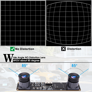 ELP stereo kamera modülü 1080P 3D çift lens USB kamera senkronize 3840x1080 Mjpeg 60FPS sürücü için ücretsiz makine görüş - Product Image 5