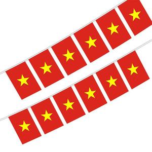 Wholesale Polyester <strong>Vietnam</strong> Small String Flag of Vietnamese Mini National Country World Pennant Banners for Decoration - Product Image 5
