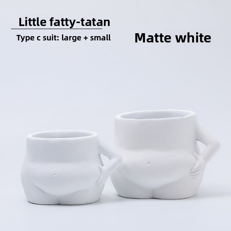 Little Chubby C Matte White (Large + Small)