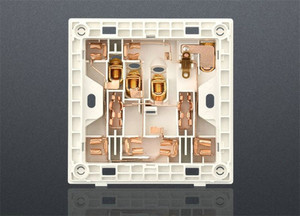 Interruptor de pared oculto para el hogar, enchufe multifunción 86 de CA de 110V y 240V, enchufe de ocho orificios con panel 16A