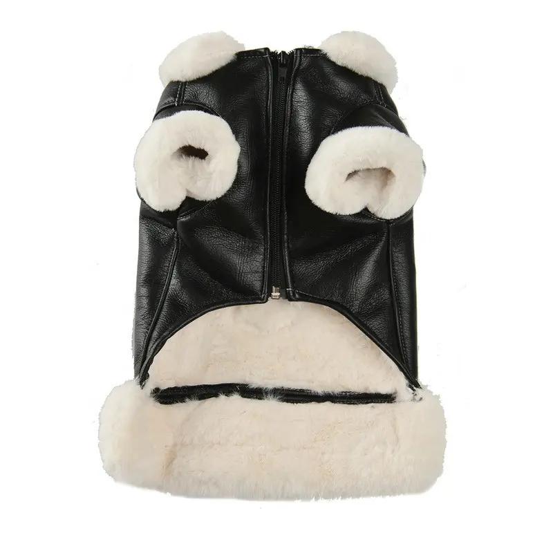 Vendita calda Cool Custom leather dog jacket divertente pet costume pet apparel high end pet hawk clothes