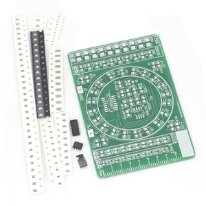 SMD NE555 CD4017 dönen yanıp sönen LED bileşenleri lehimleme uygulama kurulu beceri elektronik devre eğitim paketi DIY kiti - Product Image 2
