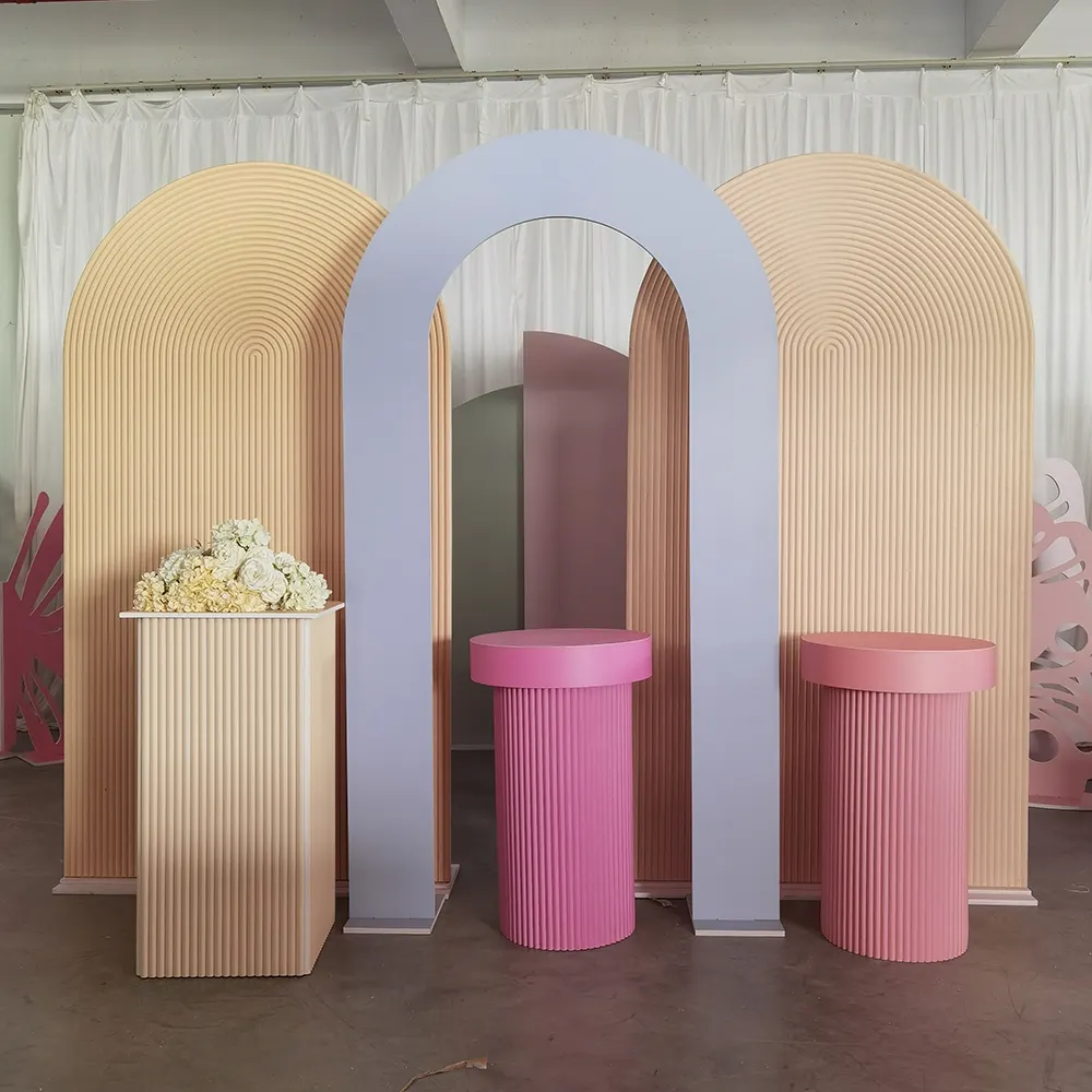 Wholesale Customized PVC Acrylic Plinths Round Cake Stands for Wedding Party Events