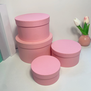 高品质定制嵌套环保圆形小工艺纸盒纸板圣诞礼品包装盒 - Product Image 1