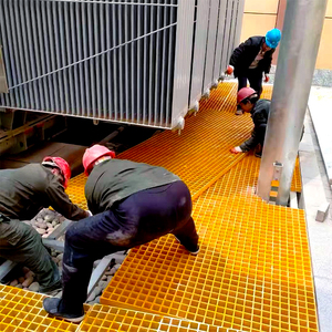 防滑迷你网粒顶部实心玻璃纤维玻璃/玻璃钢格栅模制人行道和地板铺面定制切割服务