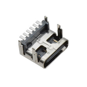 SMD hızlı şarj USB tip C dişi soket 6 Pin yatay PCB SMT portu dişi konnektör - Product Image 6
