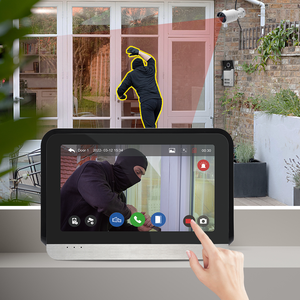 Sistema de videoportero inteligente, videoportero de 7 pulgadas, teléfono, timbre multiapartamento, cámara impermeable para 2 unidades de apartamento - Product Image 4