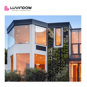 Personalized Modern Kitchen Aluminum Bay Bow <strong>Window</strong> with Grill <strong>Design</strong> Wooden <strong>Frame</strong> Swing Open <strong>Style</strong> - Product Image 2