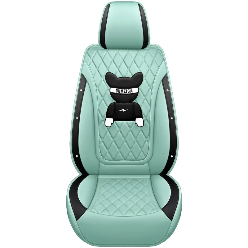 Universal tamanho tampa de assento PU couro conjunto completo 5 assentos durante toda a temporada universal fit Mickey Mouse luxo set tampa do assento de carro