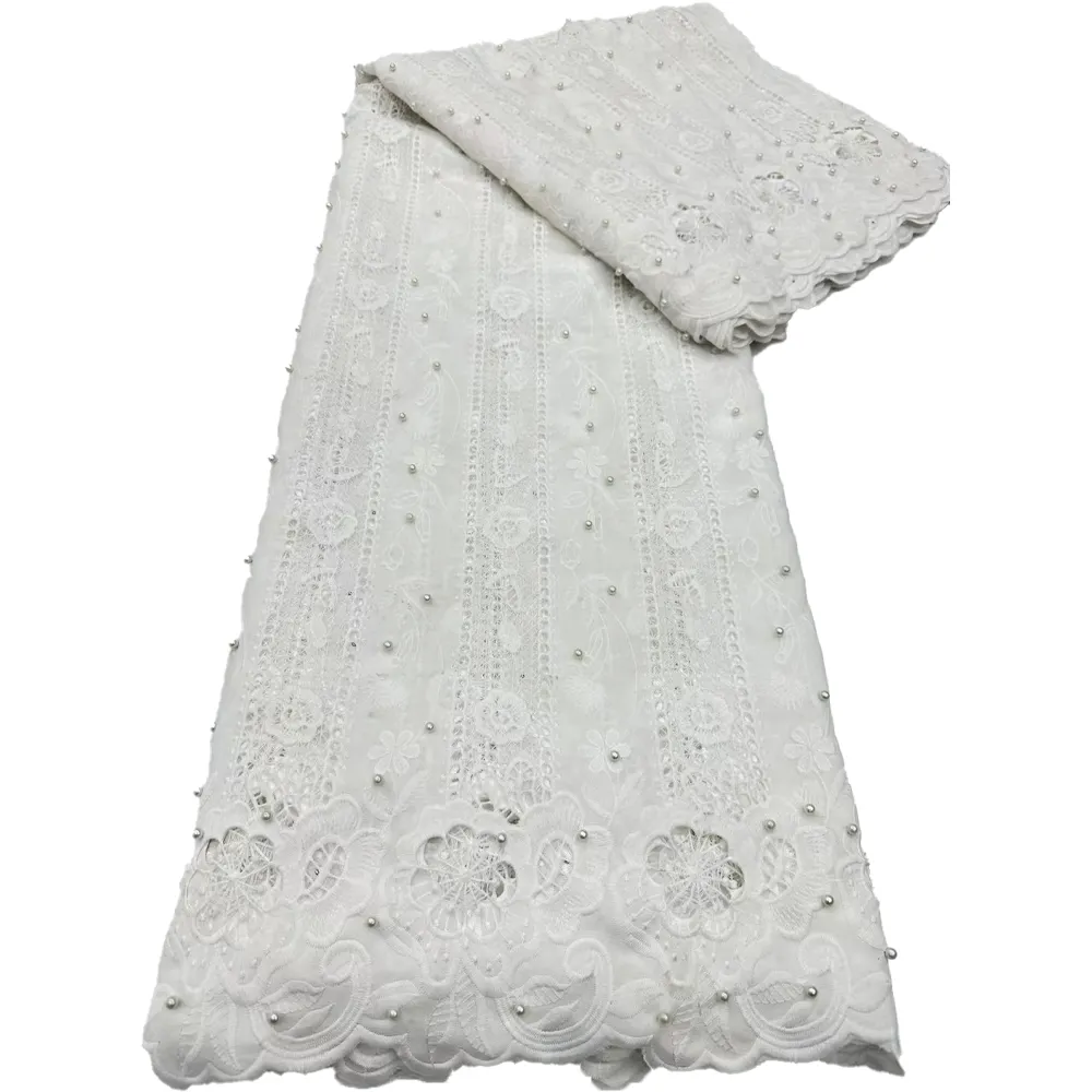 HFX 2023 africano di latte di seta tessuto di pizzo, maglia francese pizzo, tulle tessuto di maglia, vestito da festa, di alta qualità 5 metri