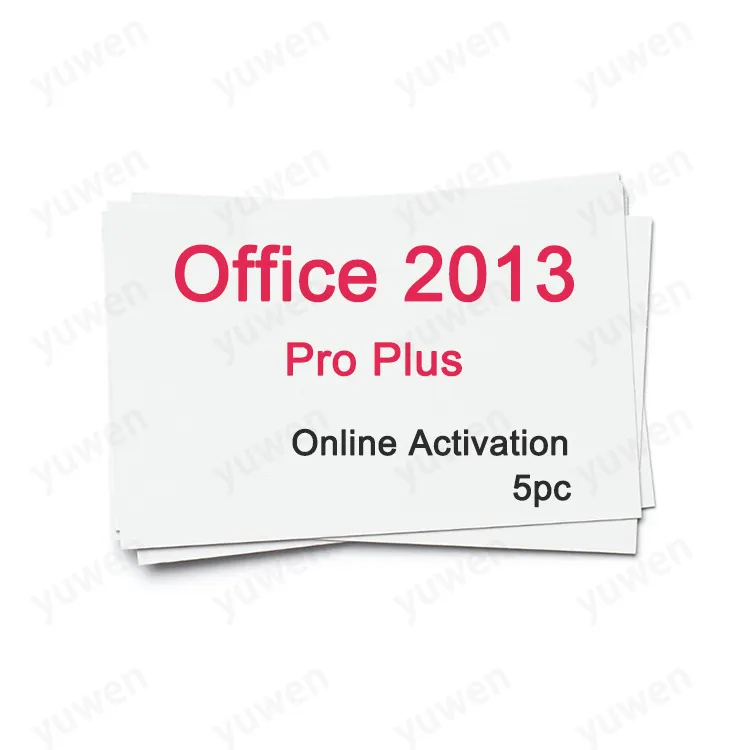 Office 2013 Pro Plus Licencia 100% Activación en línea 2013 Professional Plus 5PC Key para Pc a través de correo electrónico