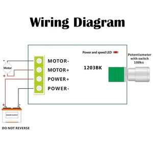 DC 6V 12V 24V 28VDC 3A 80W <strong>PWM</strong> Motor <strong>Speed</strong> <strong>Controller</strong> Regulator Adjustable 3A Motor <strong>Speed</strong> <strong>Controller</strong> Mute Large Torque Motor - Product Image 5