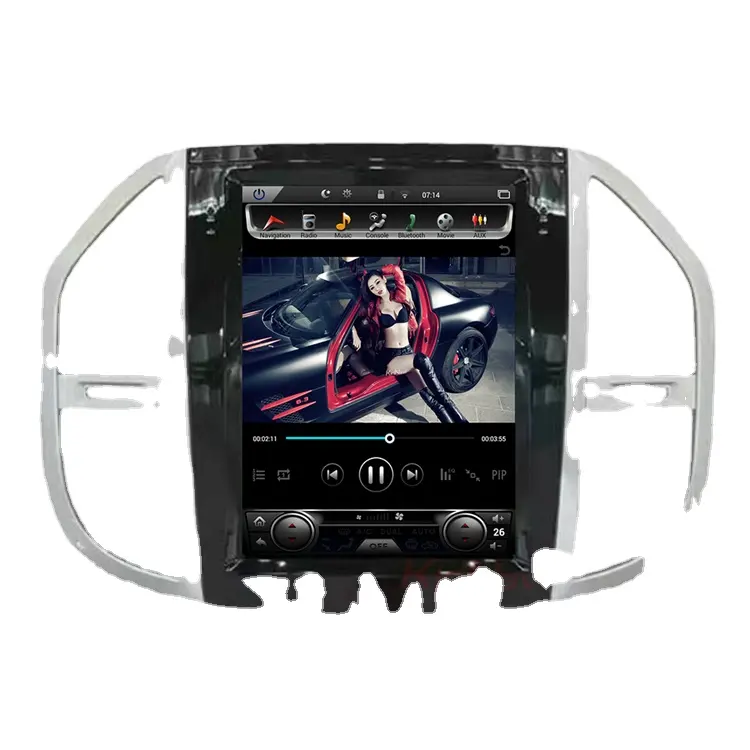 KiriNavi ऊर्ध्वाधर स्क्रीन टेस्ला शैली 10.4 "एंड्रॉयड कार जीपीएस रेडियो के लिए मर्सिडीज के लिए बेंज viano वीटो 2016 2017
