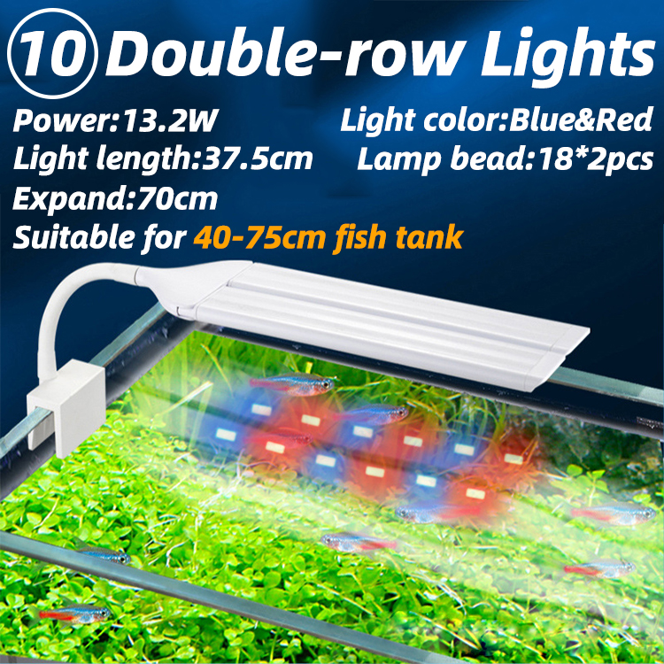 13.2W-Lumières à double rangée bleues et rouges