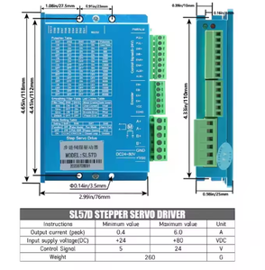 Circuito chiuso DC24 ~ 80V SL57D Nema 23 Digital Stepper Driver per CNC - Product Image 5