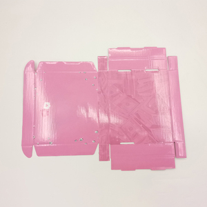 定制标志粉色瓦楞纸纸板箱小运输假发包装和小商务纸礼品盒