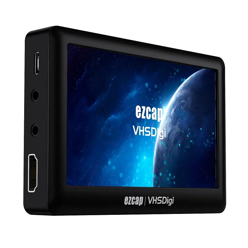 Ezcap180 vhs digitalizar, com display analógico de 4.3 polegadas cvbs av composto, gravador de captura de vídeo