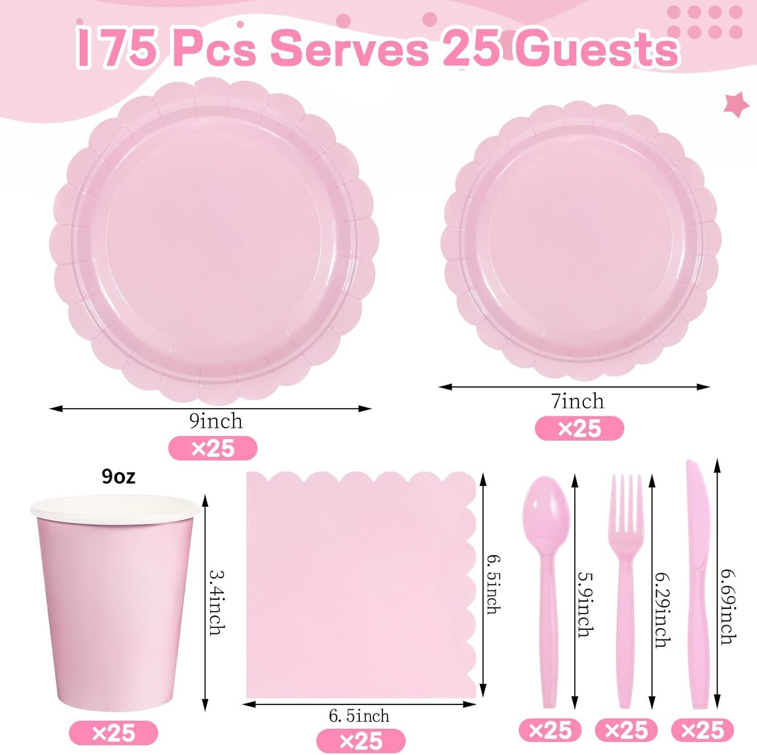 5 Rosa claro 25 personas