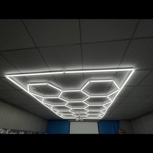 Kurulumu kolay petek <span class=keywords><strong>araba</strong></span> detaylandırma tavan ışık garaj lamba altıgen <span class=keywords><strong>Led</strong></span> ışık