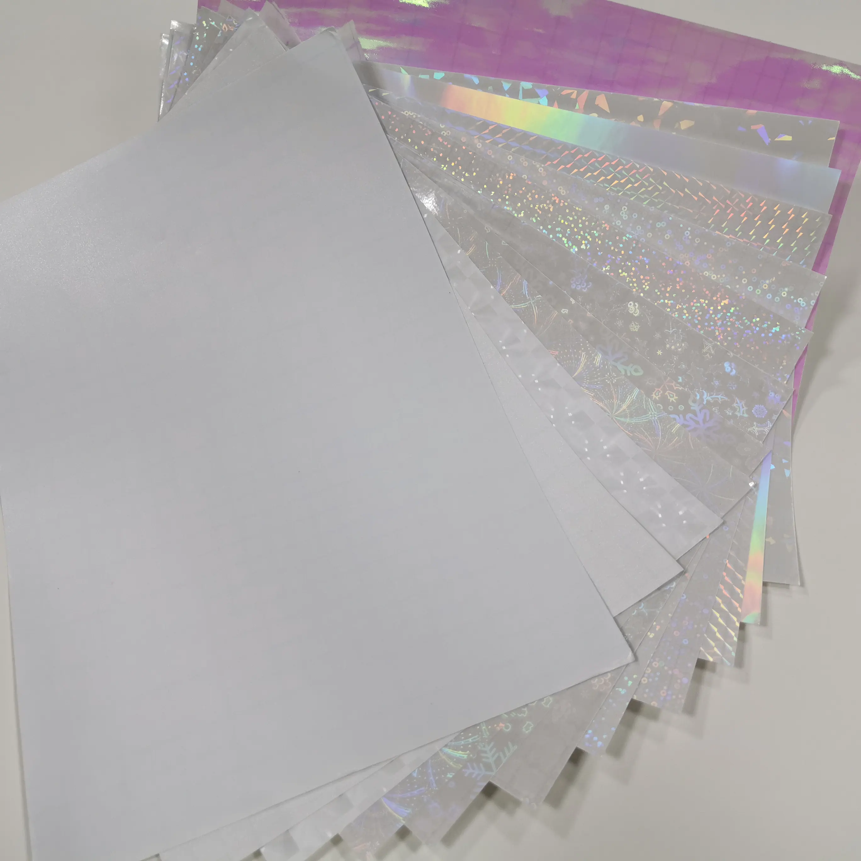 Bopp Transparante Holografische Glitter Zelfklevende Koude Laminaatfilm