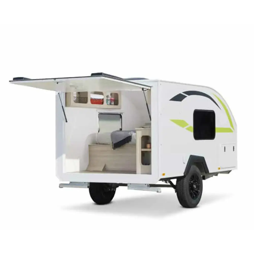 Mini caravana Camper lágrima remolque Camper para alquiler