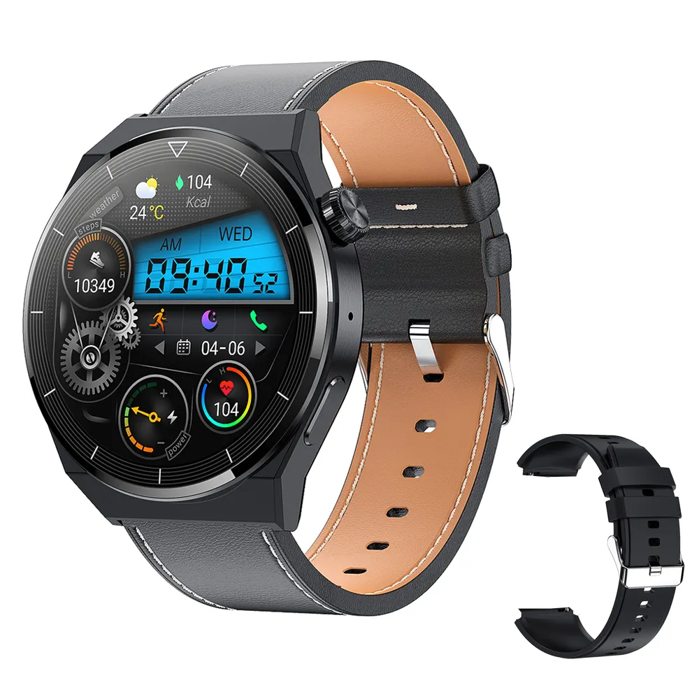 Nouvelles arrivées HK46 montre intelligente avec 1 36 pouces BT appelant IP68 étanche oxygène test de fréquence cardiaque paiement NFC