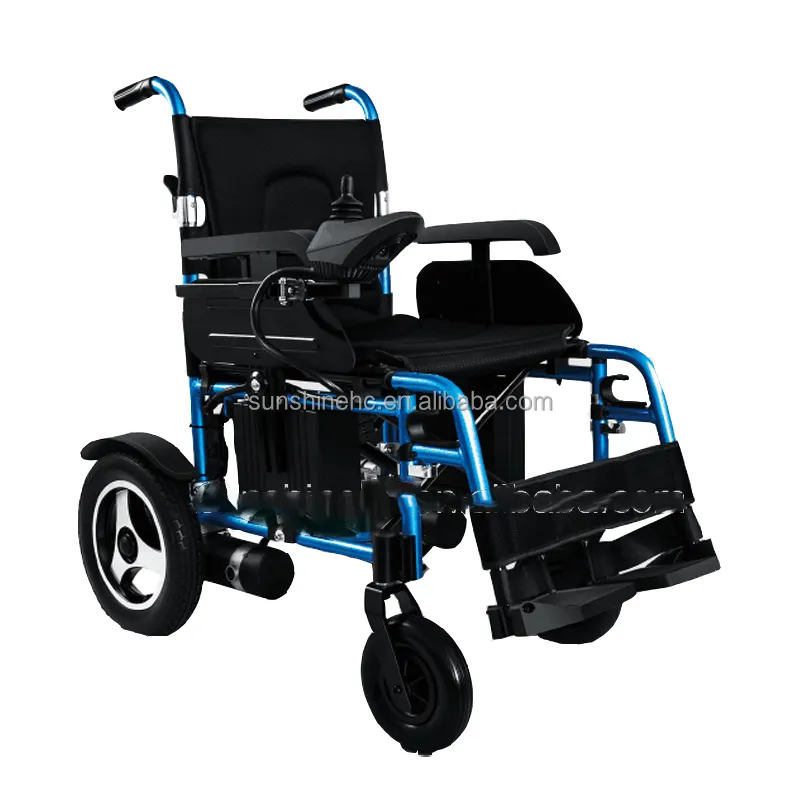 Легкая алюминиевая складная электрическая инвалидная коляска PW903