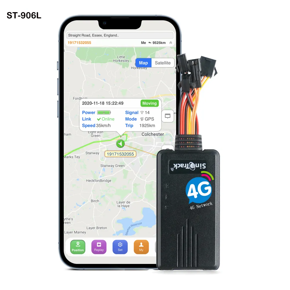 Kaliteli ürün ST-906L 4G GPS takip sistemi SOS MIC röle 4G GPS izci ile ücretsiz izleme yazılımı