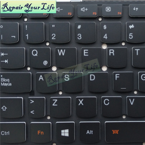 แล็ปท็อปแป้นพิมพ์พจนานุกรมละตินสำหรับ LENOVO YOGA 2 PRO 13 backlit คีย์ 25212825 PK130S91A15 Black GLOW In The Dark - Product Image 3