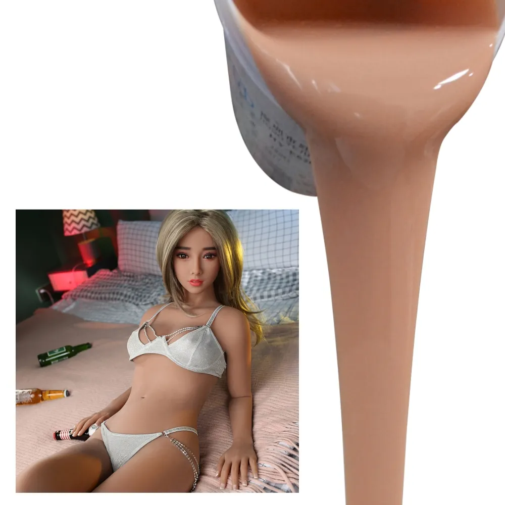 גומי סיליקון נוזלי לליטוש דילדו לייצור צבע עור לצעצועי מין דפוס סיליקון חומר לייצור בובות מין
