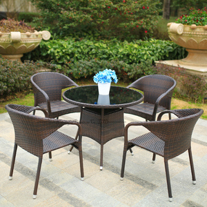 Bàn Cà Phê Đặt Vòng Bàn Ăn Đặt 4 Ghế Đồ Nội Thất Ngoài Trời Cho Nhà Hàng - Product Image 2