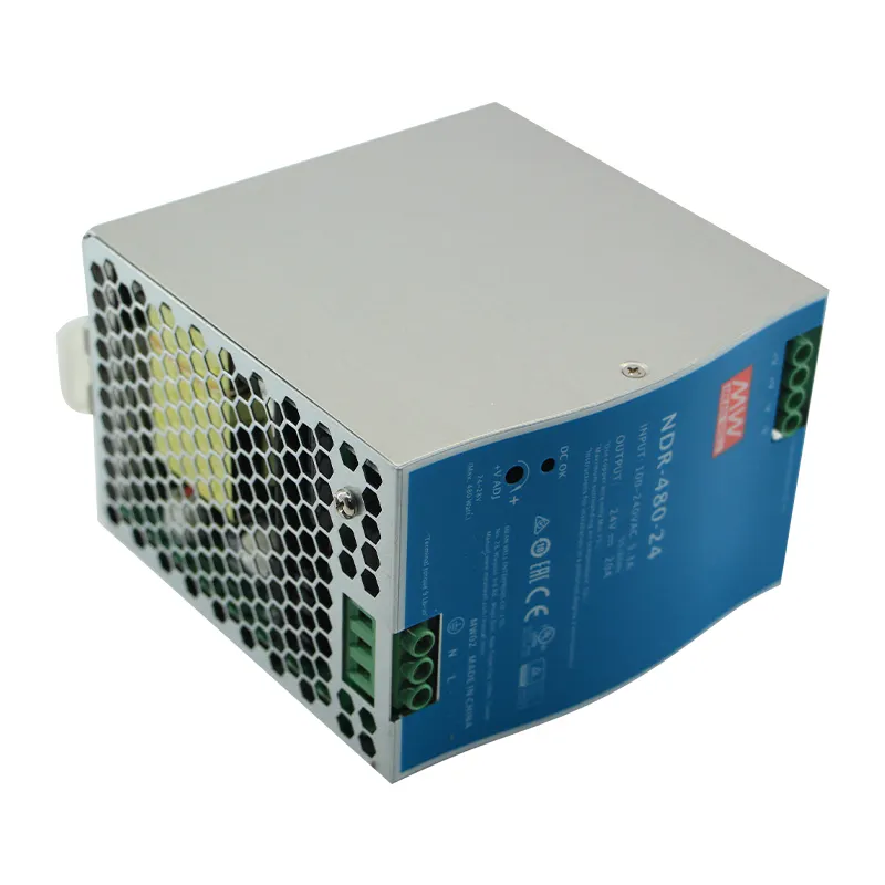 MEANWELL NDR-480-24 تحويل التيار الكهربائي 480W 24v 48v إمدادات الطاقة ل أنظمة التحكم الصناعية