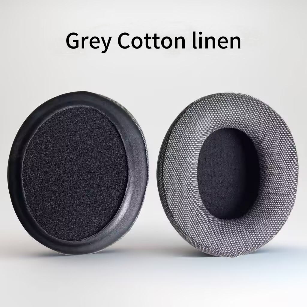 HP-Oreillettes Noir Gris Coton Lin