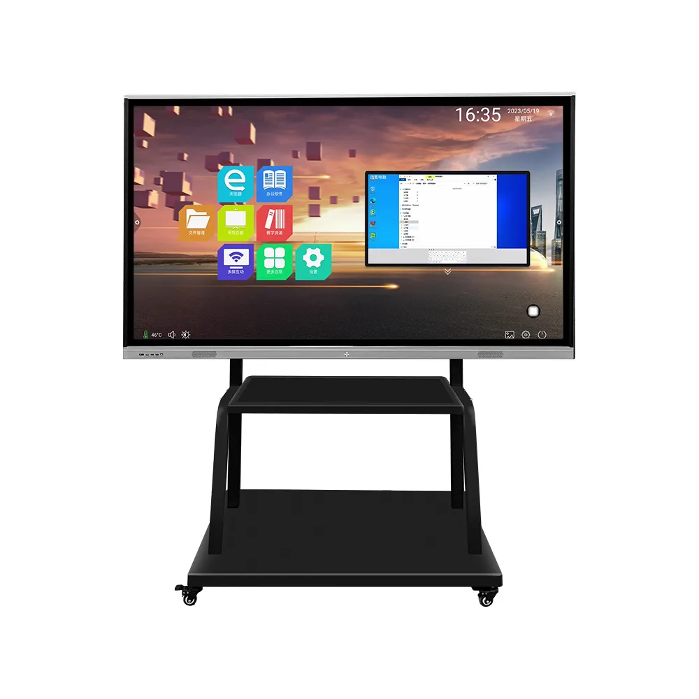 75 Inch 4K Multi-Touchscreen Paneel Voor Laptop Interactieve Flatpanel Klasse Interactieve Whiteboard Voor Smart Class Klaslokaal