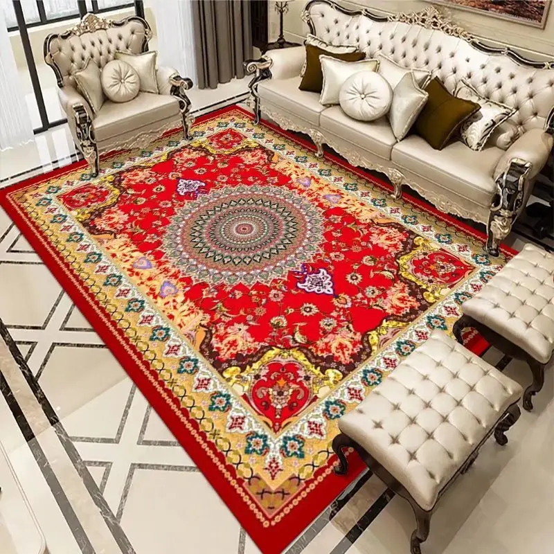 Karpet merah buatan tangan dan karpet Persia untuk rumah dan Hotel bintang 3