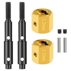 Redcat Ascent10 1/10 <span class=keywords><strong>RC</strong></span>カーパーツスチールポータルスタブアクスルドライブギアシャフト8/10/12mm真鍮ホイール六角延長アダプターメタル
