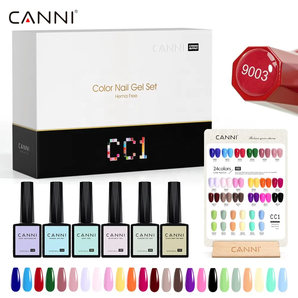 CANNI HEMA prezzo all'ingrosso gratuito CC1-CC3 9ml 30 pz/Kit Soak Off UV Gel Nail Polish Kit Nail Salon nails kit gel uv professionale