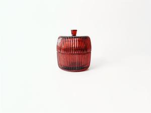 Hộp Nến Thủy Tinh Thiết Kế Gân Hộp Nến Thủy Tinh Màu Đỏ Và Tím Đường Thẳng Đứng - Product Image 6