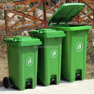120L Pedal Wheelie Bin HDPE 120 Litros Retangular Waste Container Lid Indoor Outdoor Use EN840 Standard Outdoor Trash Can Indoor