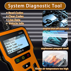V300 المتقدمة OBD2 الماسح الضوئي قارئ رمز المهنية وأداة الفحص التشخيصي للسيارات البيانات الحية والتحقق من محرك ضوء العرض - Product Image 3