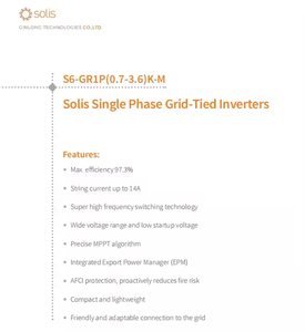 Solis S6-GR1P(0.7-3.6)K-M tek fazlı güneş invertör 0.7-3.6kw entegre ihracat güç yöneticisi (EPM) 60Hz AC MPPT DDP avrupa - Product Image 6