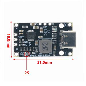 Batería de litio de 3,7 V, carga de 5V, 2 cuerdas, 3 cuerdas, módulo de carga de refuerzo de batería de litio, compatible con carga rápida QC