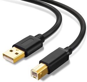 黑色高速USB 2.0打印机行A到B公双屏蔽同步数据扫描usb电缆 - Product Image 1
