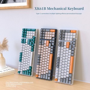 PCTENK XK61B Plus Wireless BT Mechanische Tastatur mit drei Modi Hot Plug-Spiel Notebook-Computer Koreanische drahtlose Tastatur - Product Image 5