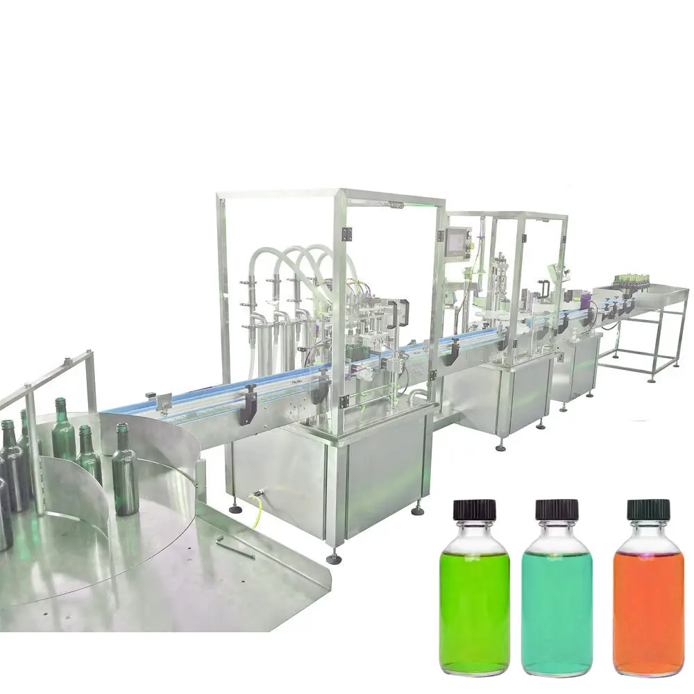 Fabrieksprijs Etherische Olie Hoestsiroop Orale Vloeibare Vuller Productielijn Automatisch Voor Kleinschalige Fles
