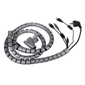 Hot Selling <strong>Cable</strong> Wrap Organizer PE Plastic <strong>Cable</strong> <strong>Tidy</strong> 20mm Spiral <strong>Cable</strong> Wrap Zip Bands - Product Image 3