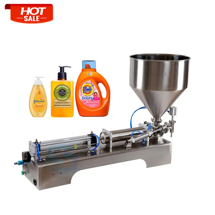 Machine de remplissage de graisse au miel à Piston pneumatique, appareil de remplissage avec trémie, 10 — 100ml
