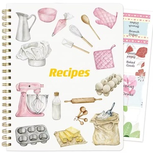 Custom 8.5&quot; X 11&quot; Spiral Blank Recipe Book to Write in Your Own Recipes <strong>Notebook</strong> <strong>Cookbook</strong> Journal with Stickers - Product Image 5